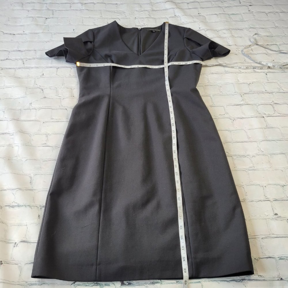 ✅ Antonio Melani black sheath dress with short slevees size 10 - Picture 4 of 12